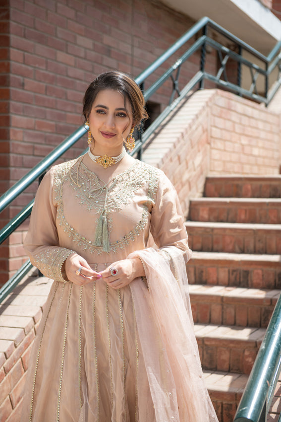Womens BLUSH PEACH Unstitched Suit 