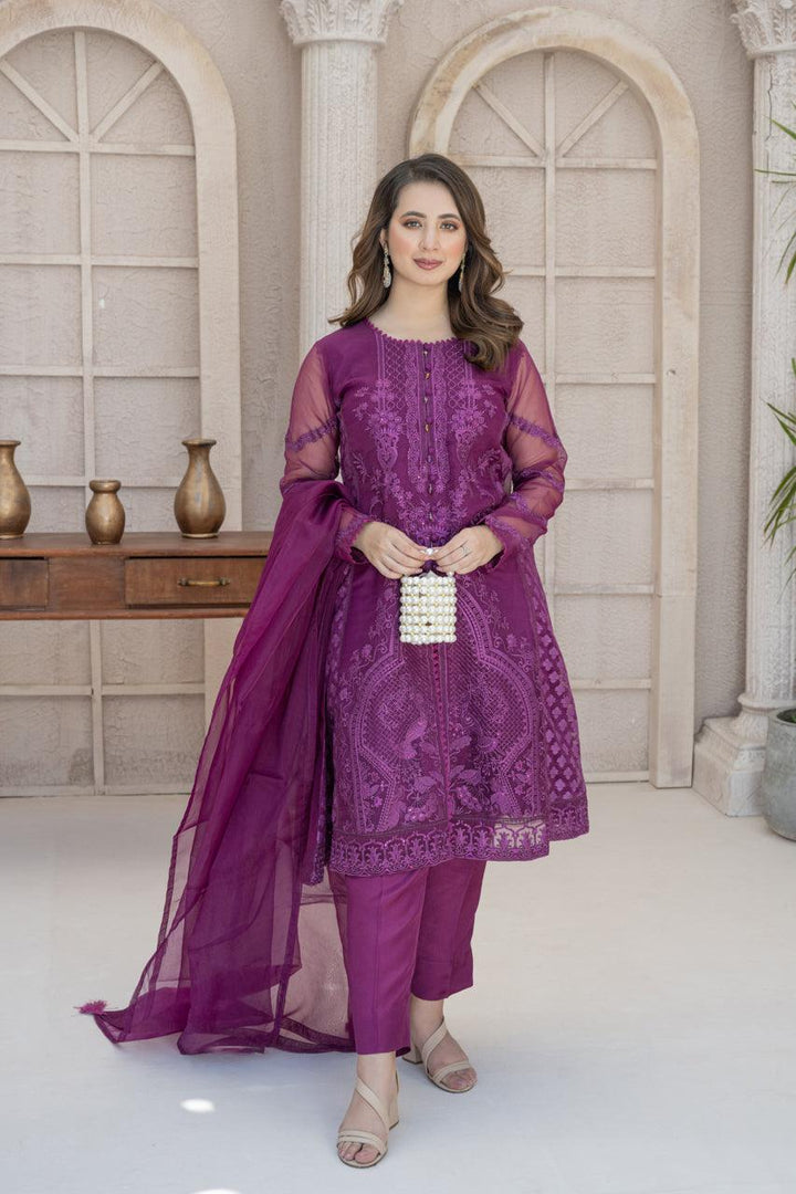 Plum Stitched Trouser - Omal