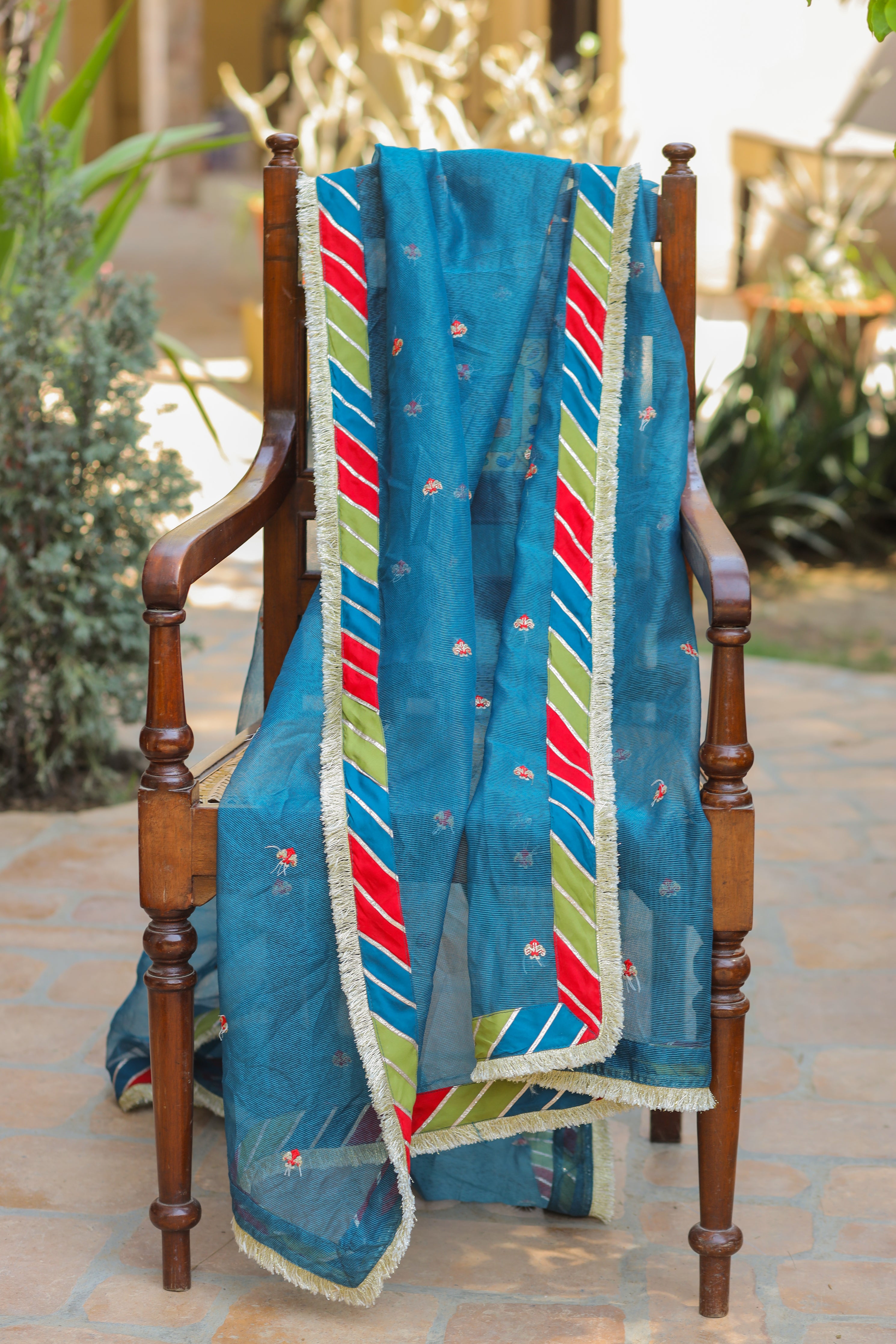 DHANAK UNSTITCHED (Frock & Duppata) - Omal
